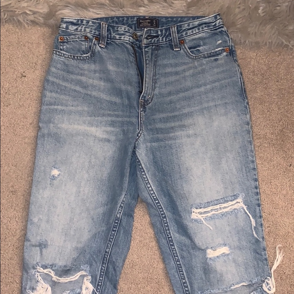 distressed girlfriend jeans
